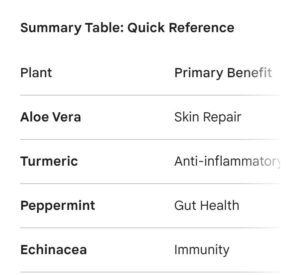 List of medicinal plants and their health benefits